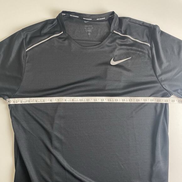 Nike Mens Dri Fit Miler‎ Running Shirt XL AJ7565-410 Black Reflective Just Do It - Picture 4 of 16
